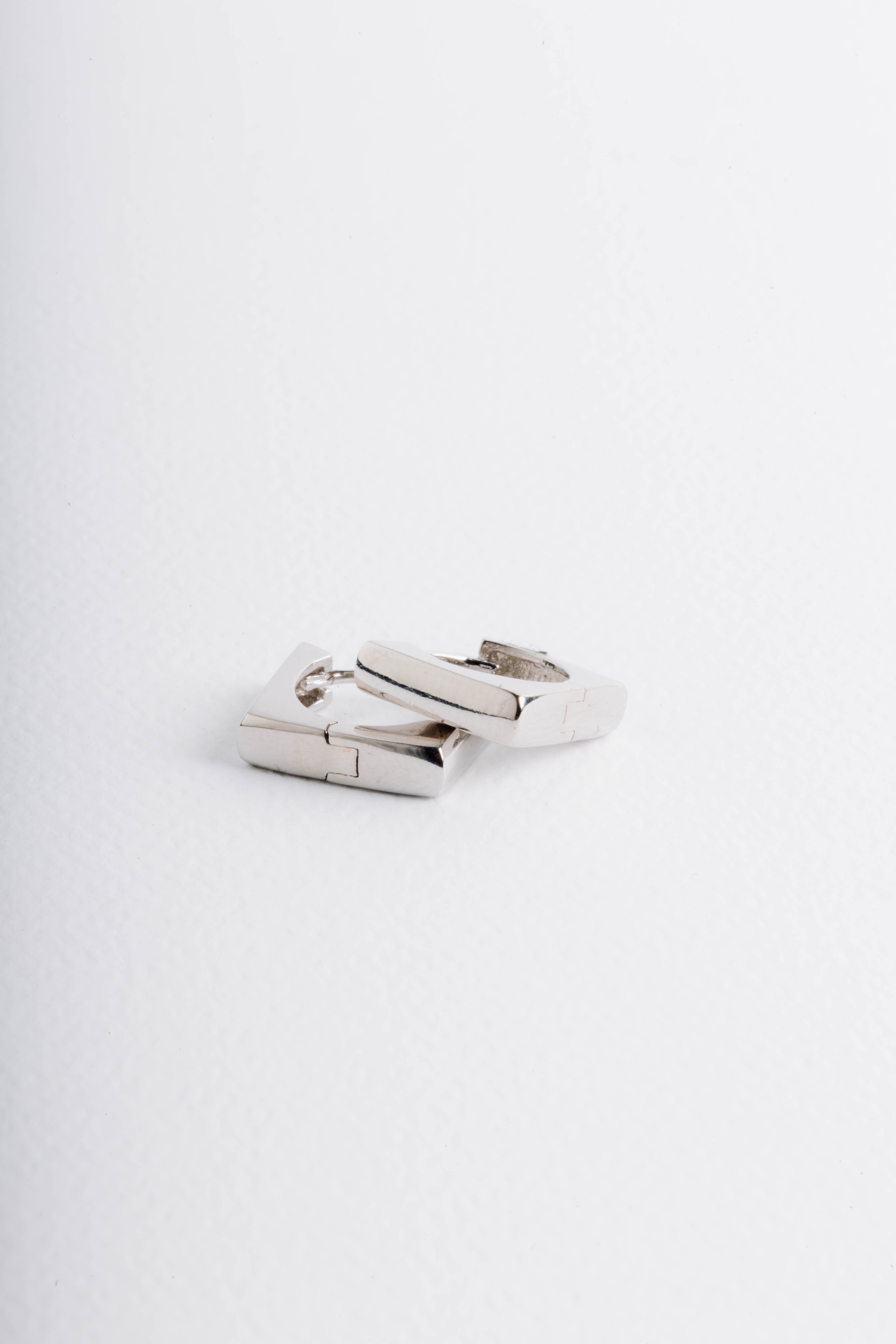 Arracadas de plata .925 cuadrito pequeño