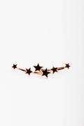 Aretes de plata .925 baño oro rosa 18K tres estrellas