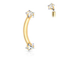 Piercing Banana Dorado con Estrella