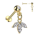 Piercing Dorado con Zirconia y Marquesas