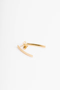 Aretes de oro sólido 10K barritas 2.5 cm x 0.25 cm