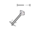 Piercing Plateado Estrella Doble Vista