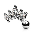 Piercing Plateado Mini Princesa 8 mm