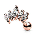 Piercing Rosado Mini Princesa 8 mm