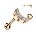 Piercing Rosado Luna y Estrella con Zirconia