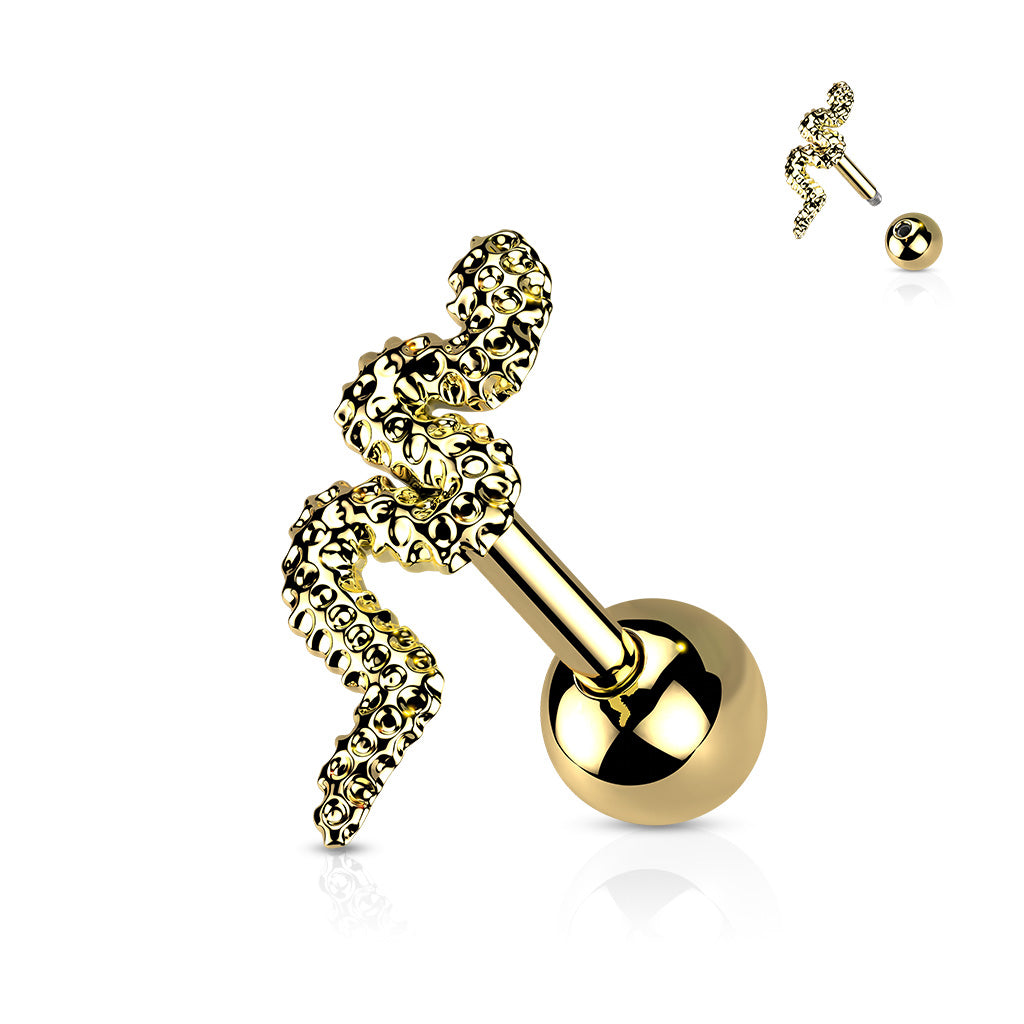 Piercing Dorado Serpiente Amartillada