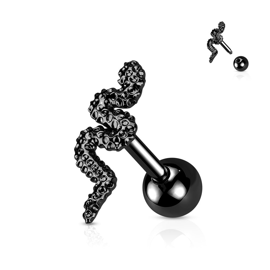 Piercing Negro Serpiente Amartillada
