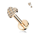 Piercing Rosado Corazón Waffle