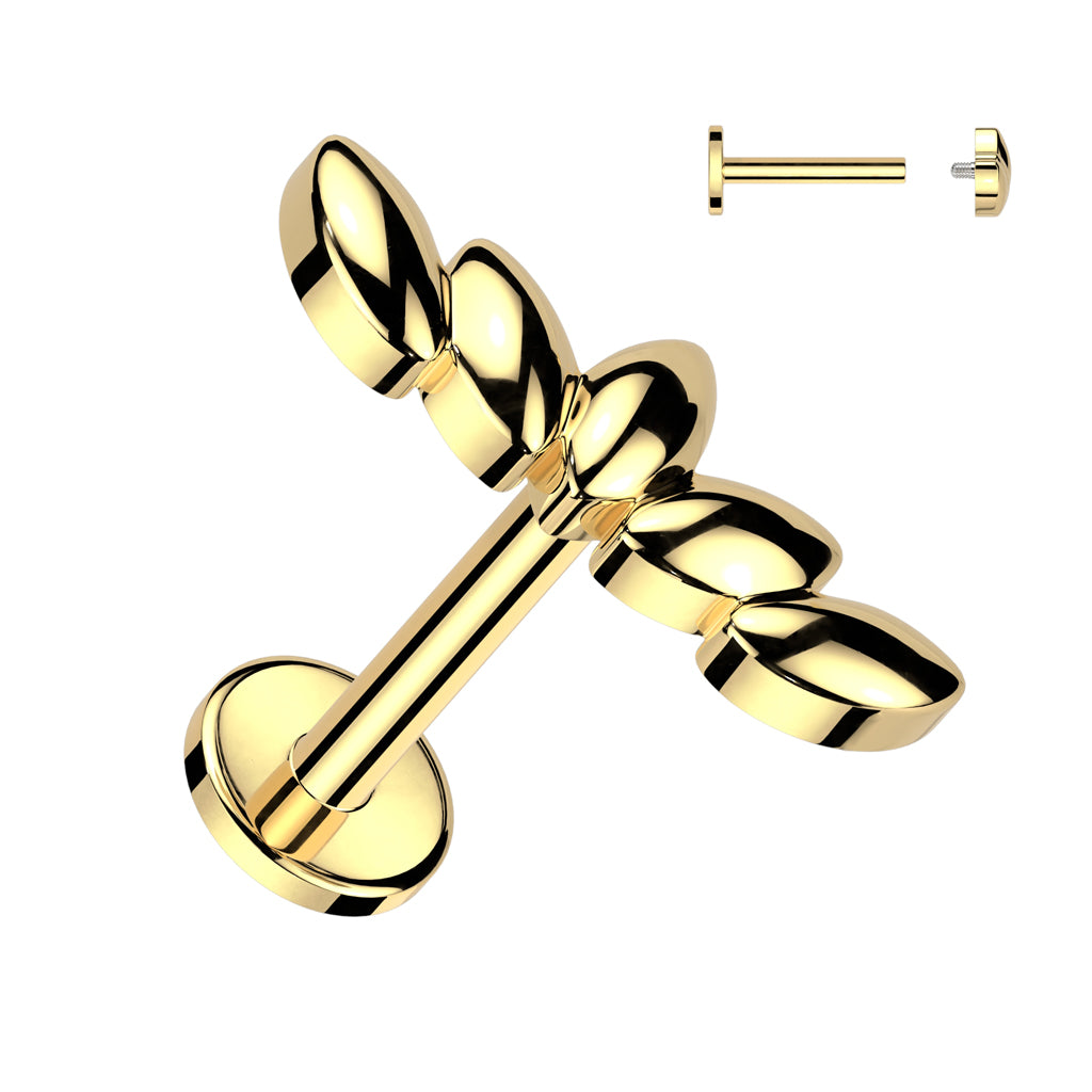 Piercing Dorado Alas Lisas