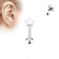 Piercing Plateado Mini Estrella 8 mm