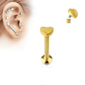 Piercing Dorado Mini Corazón 8 mm