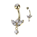 Piercing de Ombligo Dorado con Marquesa