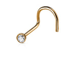 Piercing de Nariz Rosado con Zirconia