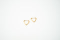 Arracadas acero inoxidable WATERPROOF dorados silueta de triangulo