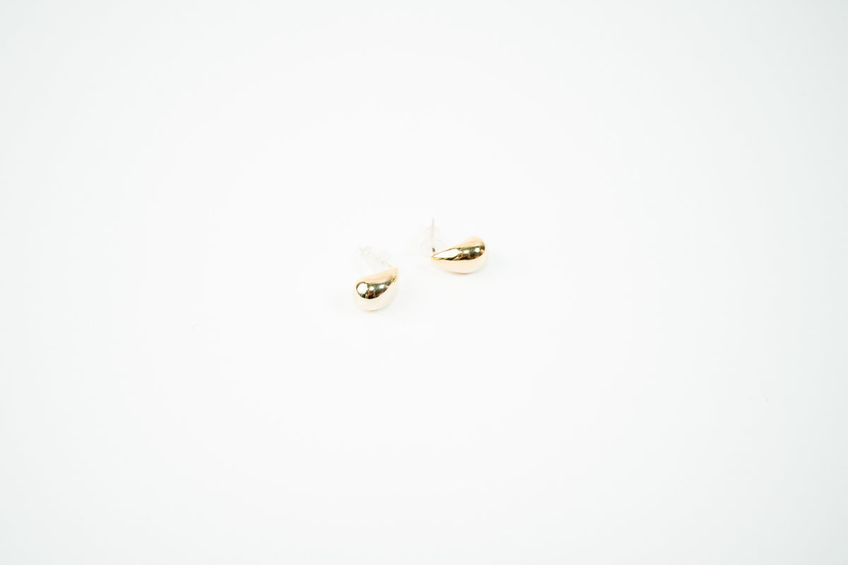 Aretes baño de oro 18k dorados tipo gota