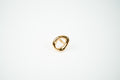 Anillo ajustable acero inoxidable WATERPROOF dorado  silueta circulo irregular