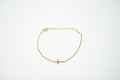 Pulsera acero inoxidable WATERPROOF dorada cruz Largo