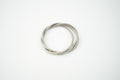 Pulsera acero inoxidable WATERPROOF de resorte enredada triple plateada