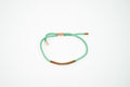 Pulsera tejida con placa acero inoxidable WATERPROOF dorada