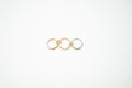 Anillo acero inoxidable WATERPROOF set tres colores uno con zirconias
