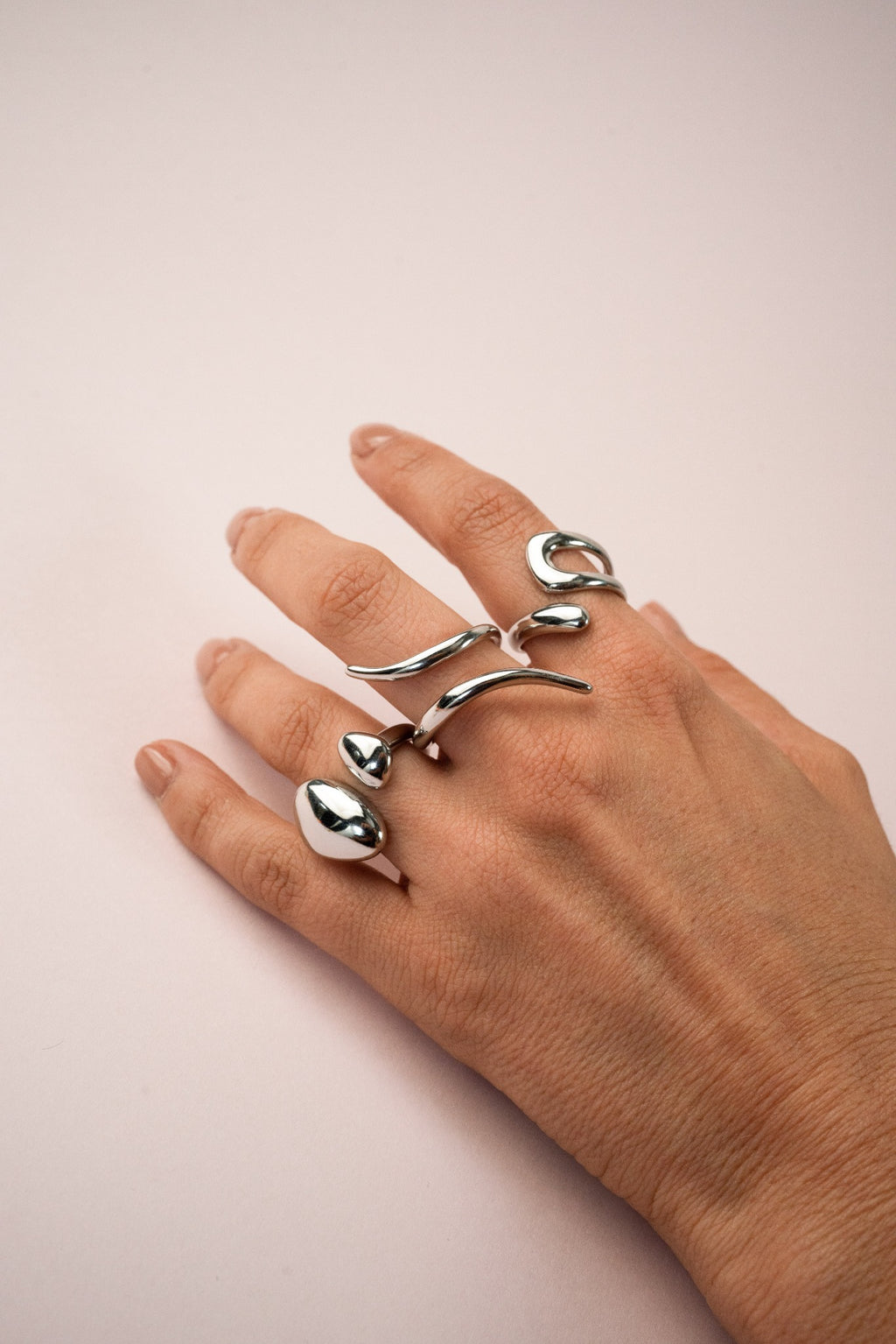 Anillo acero inoxidable WATERPROOF espiral plateado