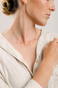 Collar de plata .925 bañada en oro 18K mini zirconias